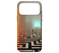 The Neon Threshold - Cyberpunk Dystopian City Art Coque pour iPhone 17 Pro Max