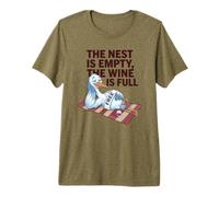 The Nest is Empty, Wine Lover Quote Empty Humour Funny T-Shirt Haut de Gamme