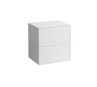 LAUFEN The New Classic Sideboard, sans découpe, 2 tiroirs, 575x455x600mm, H4060060851701, Couleur: Neige (blanc mat)