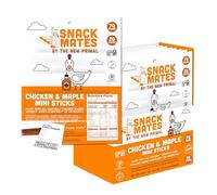 The New Primal Snack Mates Bâtonnets de viande, collations saines sans gluten pour enfants, à faible teneur en sucre et à haute teneur en protéines pour boîte à déjeuner, mini bâton séché paléo