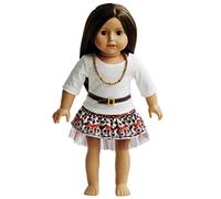 THE NEW YORK DOLL COLLECTION Achevée Tenue pour 18 Pouces / 46cm Mode Poupées - Comprend Ancien Robe avec Ceinture - Collier - Convient à 18 Pouces / 46 cm Poupées - poupées Vêtements