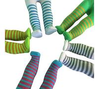 The New York Doll Collection Ensemble de 5 Rayures Collants s'adapte 18 Pouces / 46cm Mode Poupées - Poupée Leggings - Poupées vêtements Accessoires