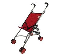 The New York Doll Collection First Dolls Stroller For Kids - One Piece - Red Color For18 Inch Folds For Storage - Great Gift For Toddlers