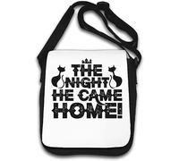 The Night He Came Home Sac à bandoulière Motif chat noir Halloween Blanc