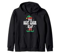 The Night Senior Elf Funny Christmas Matching Family Group Sweat à Capuche