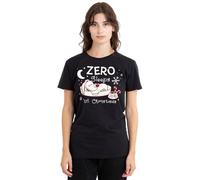 The Nightmare Before Christmas Disney Nightmare Before Zero Sleeps Til Christmas Ladies T Shirt, Black, Noir, XXL Femme
