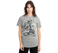 The Nightmare Before Christmas Jack Sally Monster Draw Ladies T Shirt, Heather, Athletic chiné, XXL Femme