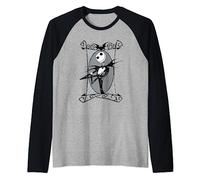 The Nightmare Before Christmas Jack Skellington Frame Manche Raglan