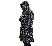 The Nightmare Before Christmas Jack Skellington Peignoir à capuche en polaire pour adulte, noir, Small-medium