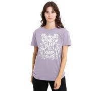 The Nightmare Before Christmas No Sleep Til Christmas Ladies T Shirt, Lavendar, Lavande, L Femme