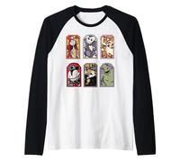 The Nightmare Before Christmas Stained Glass Characters Manche Raglan
