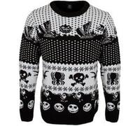 Disney Sweat-shirt The Nightmare Before Christmas Symbols Noël Homme Noir et Blanc Taille M Blanc G