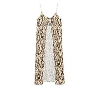 The Nina Studio, Femme, Robes, Multicolore, Taille: 38 FR Gilet Beige à Boutons et Bretelles