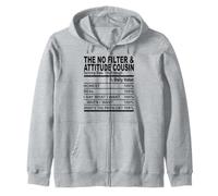 The no Filter & Attitude Cousin Facts Cousins Hommes Femmes Sweat à Capuche