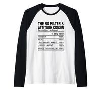 The No Filter & Attitude Cousin Fun Cousins Faits Femmes Hommes Manche Raglan