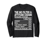 The No Filter Attitude Cousin Funny Family Matching Cousins Manche Longue