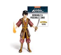 The Noble Collection BendyFigs Avatar Zuko - Figurine de poupée Pliable articulée de 19 cm avec Support et Mini Accessoire