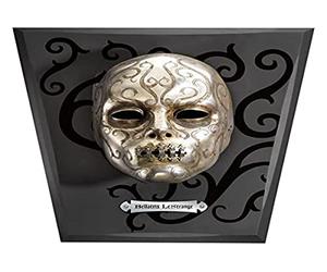 The Noble Collection Harry Potter Bellatrix Lestrange Mask - 16in (40cm) Black Wooden Wall Display with Removable Death Eater Mask - Officially Licensed Film Set Movie Props Gifts