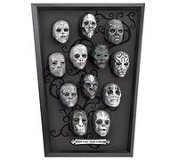 The Noble Collection Harry Potter Death Eater Mini Mask Collection - 16.5in (42cm) Wood Display and Miniature Replicas - Officially Licensed Film Set Movie Props Gifts