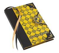 The Noble Collection Harry Potter Hufflepuff Journal - 9.75in (25cm) Hardbound Lined with Gilded Edges and Die Cast Enameled Crest - Officially Licensed Film Set Movie Props Gifts