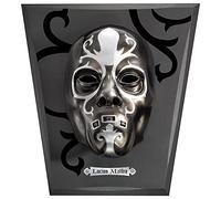 The Noble Collection – Masque mural Lucius Malfoy 40 cm en bois noir, Mangemort amovible – Officiel