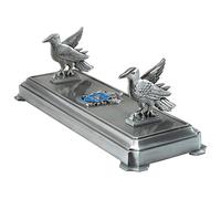 The Noble Collection Harry Potter Ravenclaw Wand Stand - 8in (20cm) Silver-Coloured Individual Wand Stand - Harry Potter Film Set Movie Props Wands - Gifts for Family, Friends & Harry Potter Fans