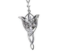 The Noble Collection Lord of the Rings Arwen Evenstar Pendant - Sterling Silver & Swarovski Crystal Necklace - LOTR Film Set Movie Jewellery Props Gifts