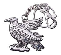 The Noble Collection Porte-clés Harry Potter Serdaigle - 10 cm - Porte-clés mascotte Raven House - Ensemble d'accessoires de film sous licence officielle, Argenté., S, Chaîne