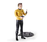The Noble Collection Star Trek : The Original Series Bendyfigs - Captain Kirk - Noble Toys - Figurine de 19 cm - Poupée Pliable - Collectible - avec Support et Mini Accessoires