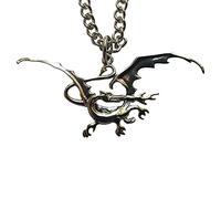 The Noble Collection The Hobbit Smaug Costume Pendant - Metal Dragon Necklace on 18in Chain - Officially Licensed Film Movie Gifts Jewellery