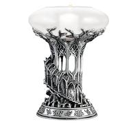 The Noble Collection The Lord of The Rings Lothlorien Candle Holder - 10in (25cm) Resin and Frosted Glass Candle Holder - Officially Licensed Film Set Movie Props Gifts