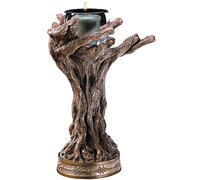 The Noble Collection The Lord of The Rings Staff of Gandalf The Grey Candle Holder - 9in (23cm) Hand-Painted Resin Votive - Officially Licensed Film Set Movie Props Gifts