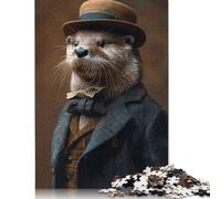 The Noble Otter Puzzle 1000 Pieces Cadeau Unique Jeu Éducatif Défi Jouet À De Qualité Supérieure Peinture Art pour Adultes Et Enfants À Partir De 14 Ans 1000pcs (75x50cm)