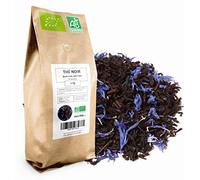 Thé Noir Bio aromatisé Blue Earl Grey Bergamote - 1 kg (400 tasses) - Thé en vrac 100% Agriculture Biologique - Thés Direct