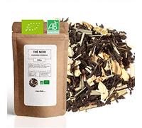 Thé Noir Bio aromatisé Gingembre Citron - 100g (40 tasses) - Thé en vrac 100% Agriculture Biologique - Mes-Thés