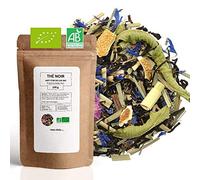 Thé Noir Bio Bergamote Orange citron - Lady Star Deluxe - 100g (40 tasses) - Thé en vrac 100% Agriculture Biologique - Mes-Thés