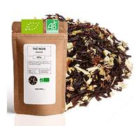 Thé Noir Bio Cassis - 100g (40 tasses) - Thé en vrac 100% Agriculture Biologique - Mes-Thés