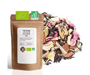 Thé Noir Bio Coktail maison - 100g (40 tasses) - Thé en vrac 100% Agriculture Biologique - Mes-Thés