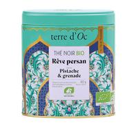 Thé noir bio Rêve Persan pistache grenade 80 g terre d'Oc