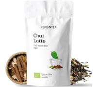 THÉ NOIR CHAI MASALA BIO 100g (50 Tasses) | Chai Latte sans Sucre | Thé Noir Indien Assam, Cannelle, Gingembre, Anis, Réglisse, Cardamome, Poivre Noir et Vanille REPLANTEA