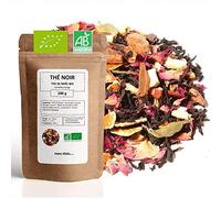 Thé Noir de Noël Bio - Orange cannelle - 100g (40 tasses) - Thé en vrac 100% Agriculture Biologique - Mes-Thés