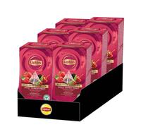 Thé Noir Lipton Exclusive Sélection Fruits Rouges - 6 boites - 150 sachets pyramide