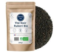 Thé Noir Rukeri Bio - Thé Vegan en Vrac, 100% Naturel, Sans OGM - Agriculture Biologique - Thé Bien-Être Aromatique - Sachet 200 gr (100 Tasses)