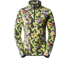 THE NORTH FACE 100 Glacier Sweater Astro Lime AI Blossoms Print XL