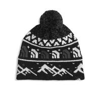 The North Face Casquette Unisexe Cabin Ski Tuke, TNF Black Jacquard/Pom, Taille Unique
