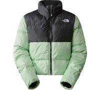 The North Face - Doudoune courte déperlante - W Cropped Saikuru Misty Sage/TNF Black pour Femme - Taille 130-141 - Vert Vert 130-141