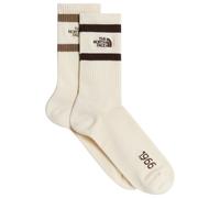 The North Face - Everyday Crew Heritage Stripe Sock 2-Pack - Chaussettes multifonctions - Unisex XS | EU 34-37 - raw undyed / dark chestnut