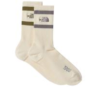The North Face - Everyday Crew Heritage Stripe Sock 2-Pack - Chaussettes multifonctions - Unisex XS | EU 34-37 - raw undyed