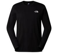 T-shirt The North Face Simple Dome manche longue noir pur logo blanc - M