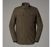 THE NORTH FACE NF0A4T184FY M L/S Sequoia Shirt T-Shirt Homme New Taupe Green-NPF Taille XL